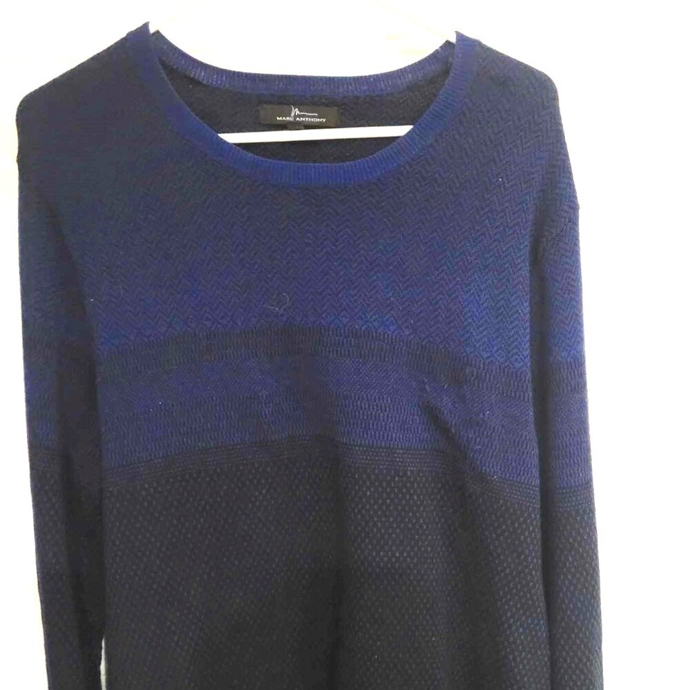 Marc Anthony XL Slim fit Mens Sweater.  Blue and Black in color